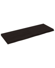 Étagère murale marron foncé bois chêne massif traité | Mobilier & Déco