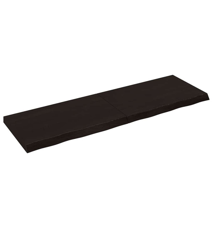 Étagère murale marron foncé bois chêne massif traité | Mobilier & Déco