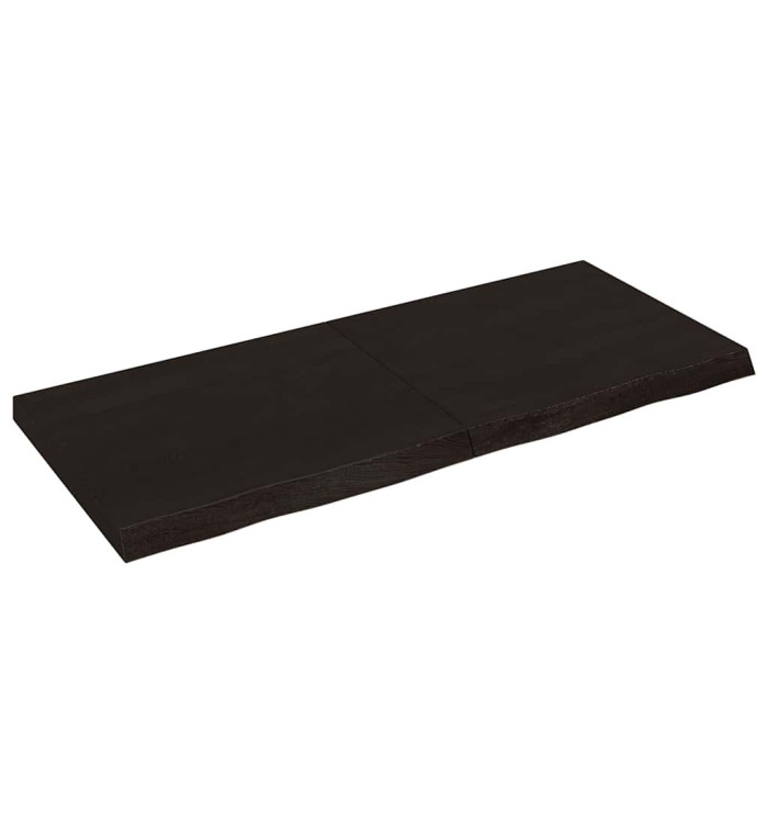 Étagère murale marron foncé bois chêne massif traité | Mobilier & Déco