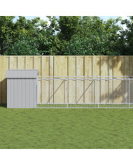 Niche pour chien avec toit gris clair acier galvanisé | Mobilier & Déco