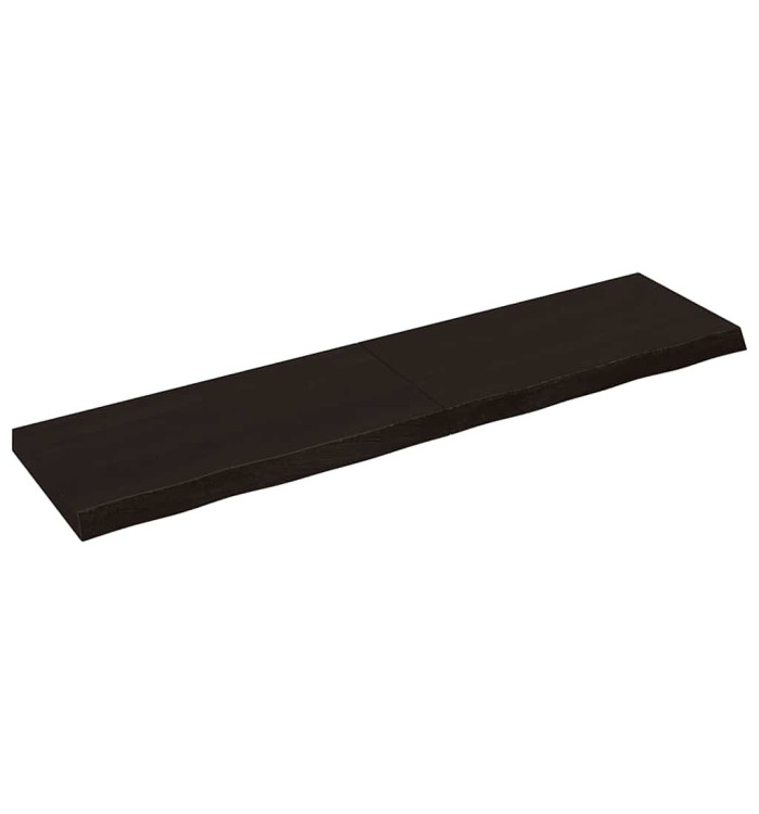 Étagère murale marron foncé bois chêne massif traité | Mobilier & Déco