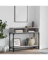 Table console sonoma gris 100x30,5x75 cm bois d'ingénierie | Mobilier & Déco