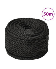 Corde de travail Noir 14 mm 50 m polypropylène | Mobilier & Déco