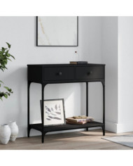 Table console noir 75x34,5x75 cm bois d'ingénierie | Mobilier & Déco