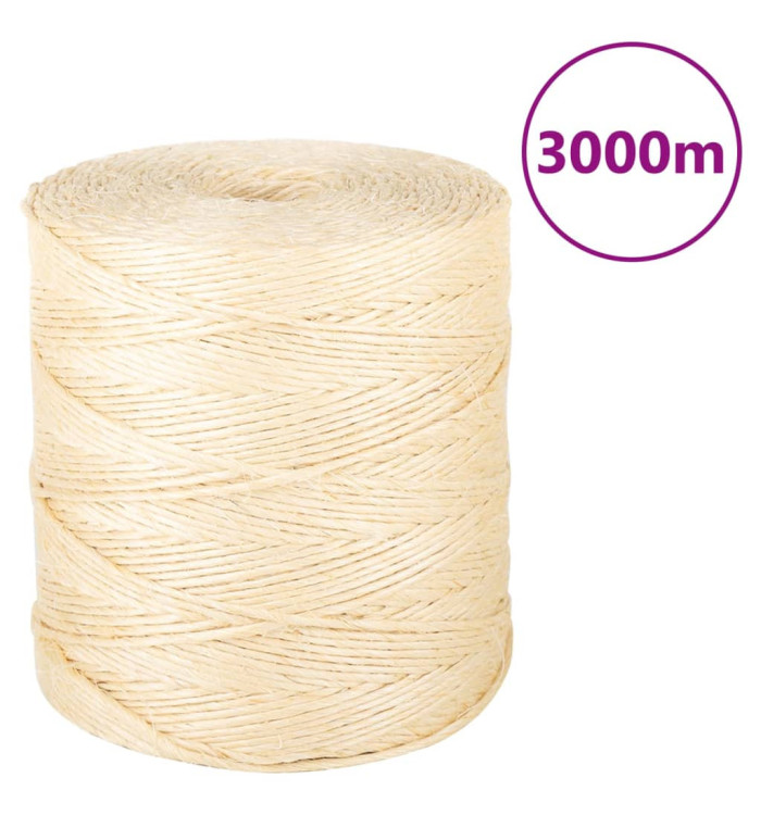 Corde 100 % sisal 2 mm 3000 m | Mobilier & Déco