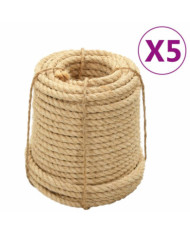 Cordes en sisal 5 pcs 16 mm 100 m | Mobilier & Déco