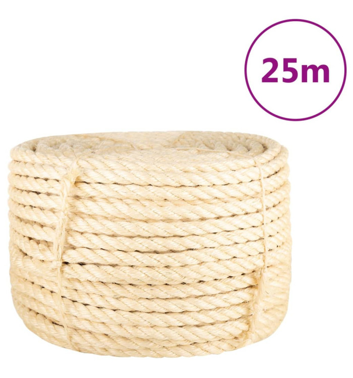 Corde 100 % sisal 16 mm 25 m | Mobilier & Déco