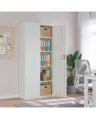 Classeur gris clair 90x40x200 cm acier | Mobilier & Déco