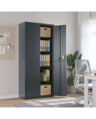 Classeur anthracite 90x40x200 cm Acier | Mobilier & Déco