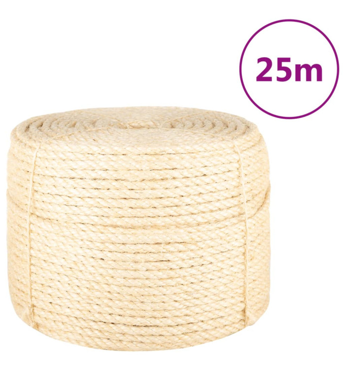Corde 100 % sisal 10 mm 25 m | Mobilier & Déco