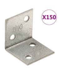 Équerres de fixation 150 pcs 2 mm 30x25x30 mm acier galvanisé | Mobilier & Déco