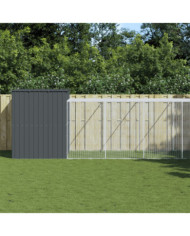 Niche pour chien avec cour anthracite 214x1273x181 cm | Mobilier & Déco