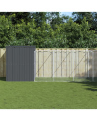 Niche pour chien avec cour anthracite 214x865x181 cm | Mobilier & Déco