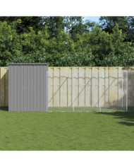 Niche pour chien avec cour gris clair 165x1271x181 cm | Mobilier & Déco