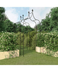 Arches de jardin 2 pcs Noir 120x38x260 cm Acier | Mobilier & Déco