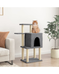 Arbre à chat avec griffoirs en sisal gris foncé 97 cm | Mobilier & Déco