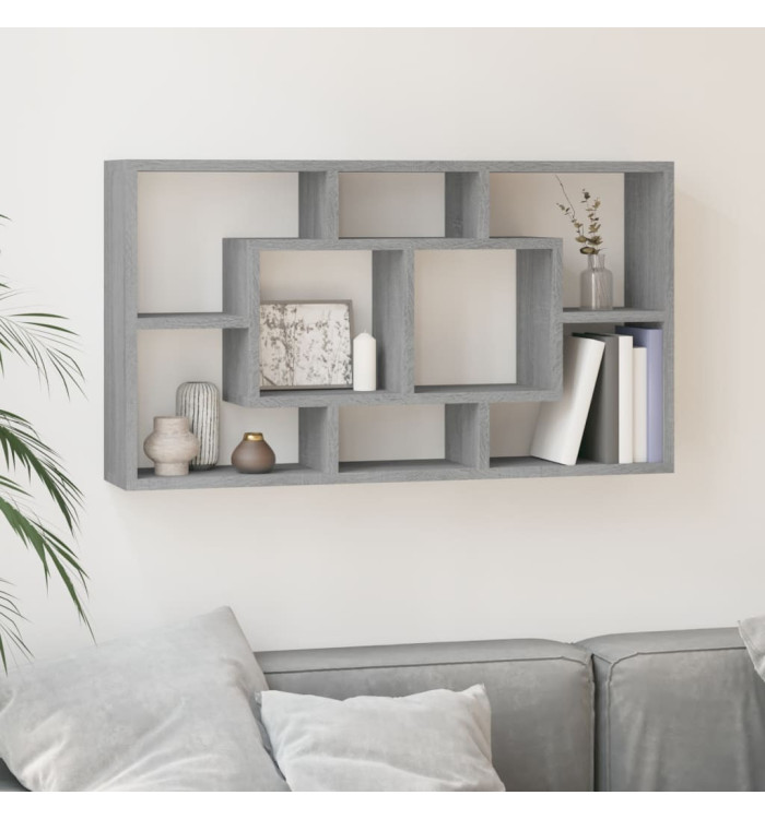Étagère murale 8 compartiments Sonoma gris | Mobilier & Déco