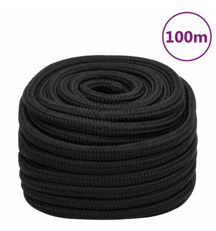 Corde de bateau Noir complet 20 mm 100 m Polypropylène | Mobilier & Déco