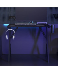 Bureau de jeu avec pieds en forme de Y Noir 90x60x75 cm | Mobilier & Déco