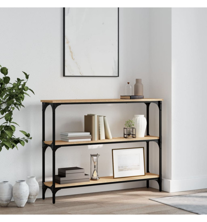 Table console chêne sonoma 100x22,5x75 cm bois d'ingénierie | Mobilier & Déco
