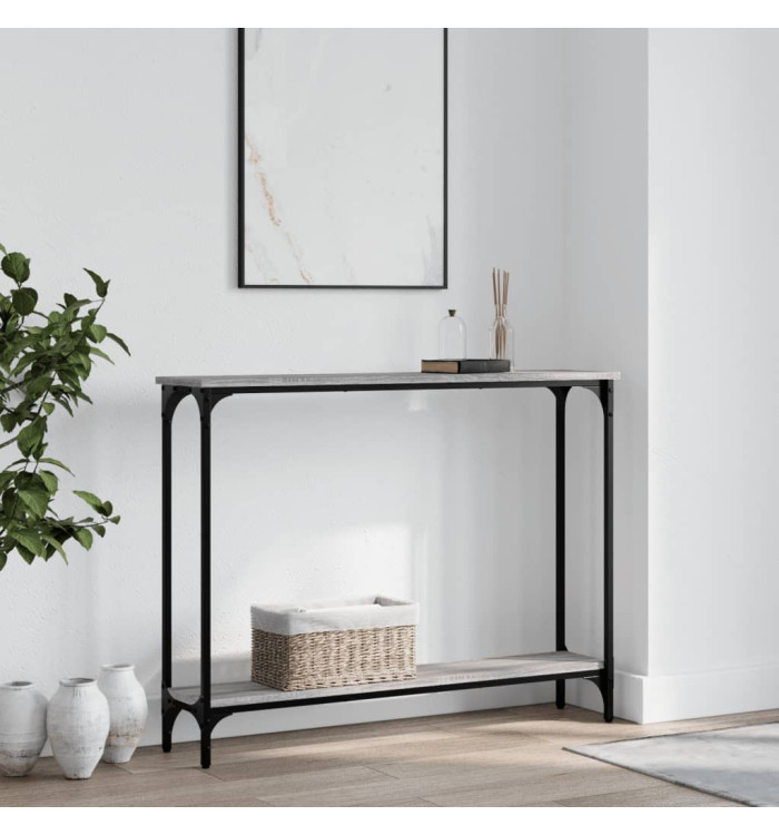 Table console sonoma gris 100x22,5x75 cm bois d'ingénierie | Mobilier & Déco