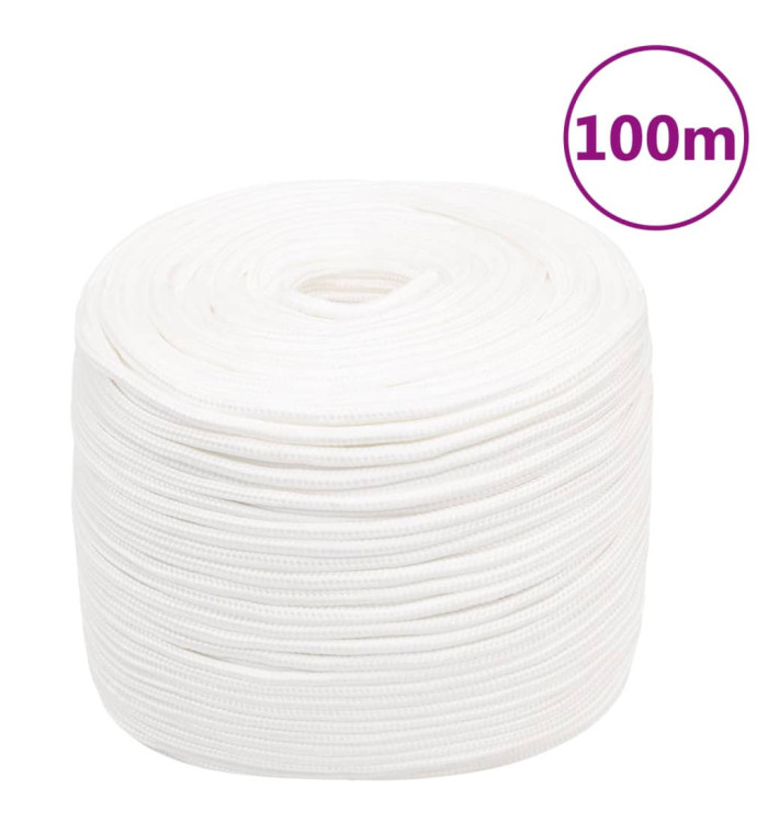 Corde de bateau Blanc complet 8 mm 100 m Polypropylène | Mobilier & Déco