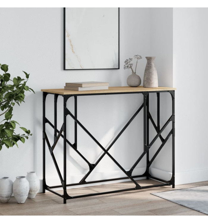 Table console chêne sonoma 100x40x80 cm bois d'ingénierie | Mobilier & Déco