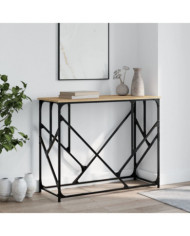 Table console chêne sonoma 100x40x80 cm bois d'ingénierie | Mobilier & Déco
