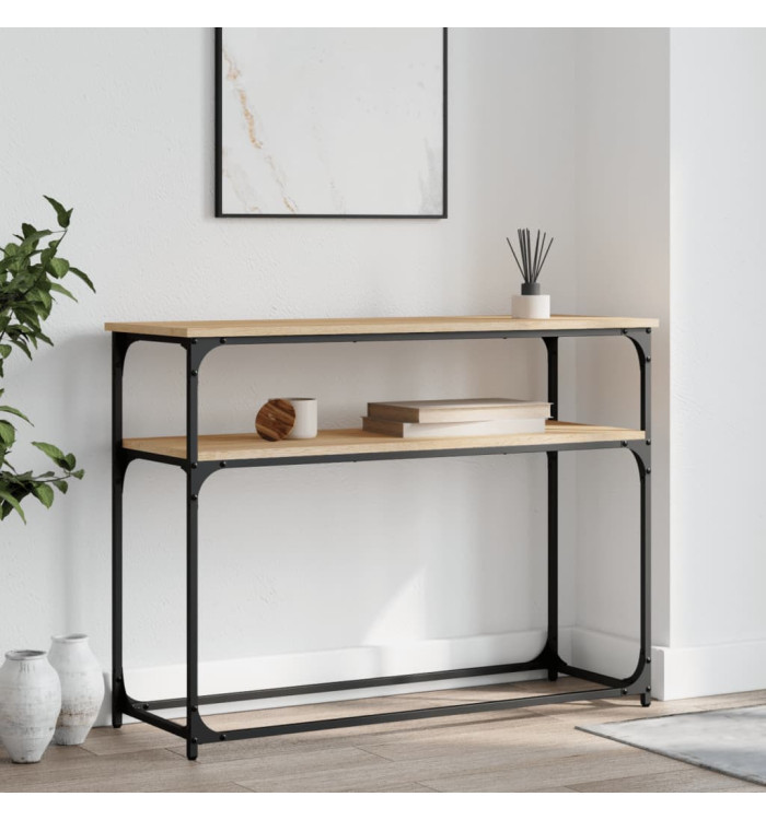 Table console chêne sonoma 100x35,5x75 cm bois d'ingénierie | Mobilier & Déco