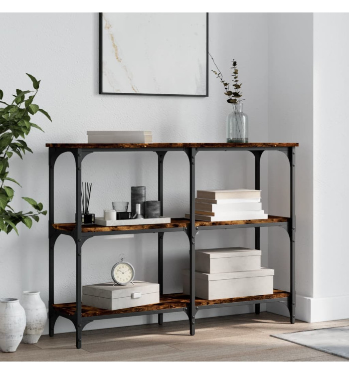 Table console chêne fumé 100x29x75 cm bois d'ingénierie | Mobilier & Déco