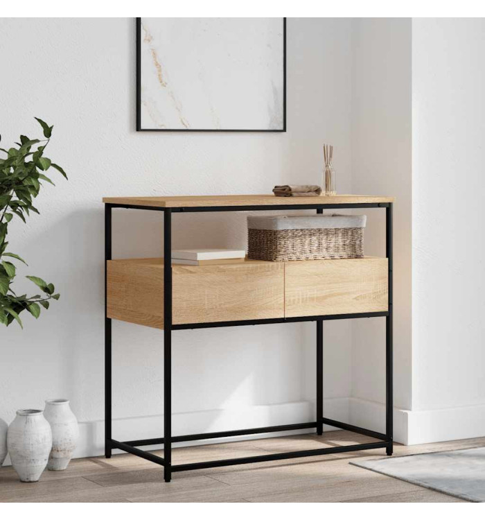 Table console chêne sonoma 75x40x75 cm bois d'ingénierie | Mobilier & Déco