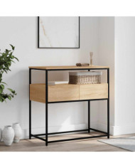 Table console chêne sonoma 75x40x75 cm bois d'ingénierie | Mobilier & Déco