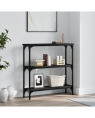 Table console noir 75x22,5x75 cm bois d'ingénierie | Mobilier & Déco