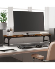 Support de moniteur chêne fumé 85x23x15,5 cm bois d'ingénierie | Mobilier & Déco