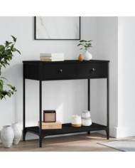 Table console noir 75x34,5x75 cm bois d'ingénierie | Mobilier & Déco