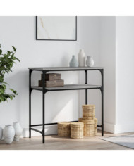 Table console sonoma gris 75x35,5x75 cm bois d'ingénierie | Mobilier & Déco