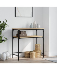 Table console chêne sonoma 75x35,5x75 cm bois d'ingénierie | Mobilier & Déco