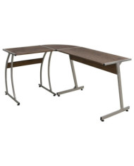 Bureau d'angle marron bois d'ingénierie | Mobilier & Déco