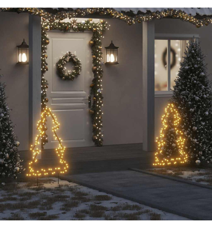 Décoration lumineuse arbre de Noël avec piquets 115 LED 90 cm | Mobilier & Déco