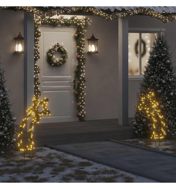 Décoration lumineuse météore de Noël avec piquets 115 LED 89 cm | Mobilier & Déco