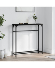 Table console noir 75x19,5x75 cm bois d'ingénierie | Mobilier & Déco