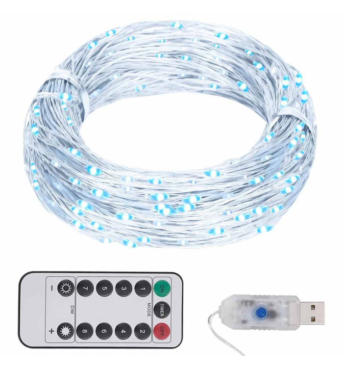 Guirlande LED avec 300 LED Blanc froid 30 m | Mobilier & Déco