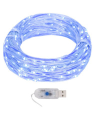 Guirlande lumineuse micro LED 40m 400 LED bleu 8 fonctions | Mobilier & Déco