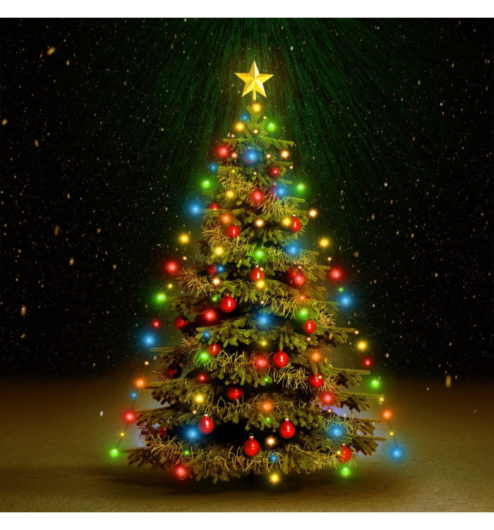 Guirlande lumineuse d'arbre de Noël 150 LED colorées 150 cm | Mobilier & Déco