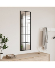 Miroir mural noir 30x100 cm rectangulaire fer | Mobilier & Déco