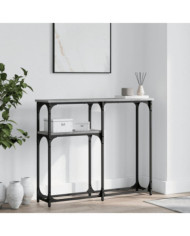 Table console sonoma gris 90x22,5x75 cm bois d'ingénierie | Mobilier & Déco