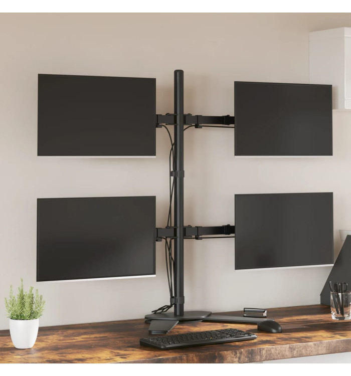 Support de moniteur noir acier VESA 75/100 mm | Mobilier & Déco