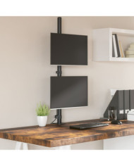 Support de moniteur double noir acier VESA 75/100 mm | Mobilier & Déco