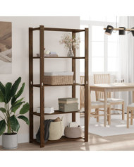 Support de rangement à 5 niveaux marron 80x38x170 cm bois pin | Mobilier & Déco