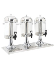 Distributeur de jus en acier inoxydable 3 x 8 L | Mobilier & Déco